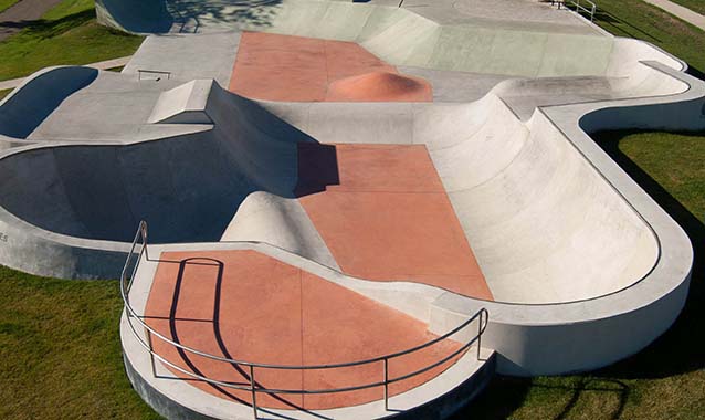 Concrete skateboard park